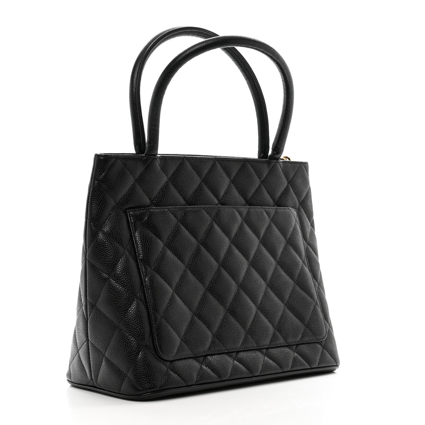 Caviar Quilted Medallion Tote Black