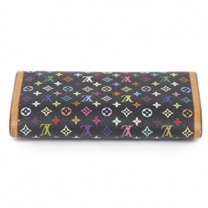 Louis Vuitton Monogram Multicolor Porte Tresor International Wallet Black 4 of 12