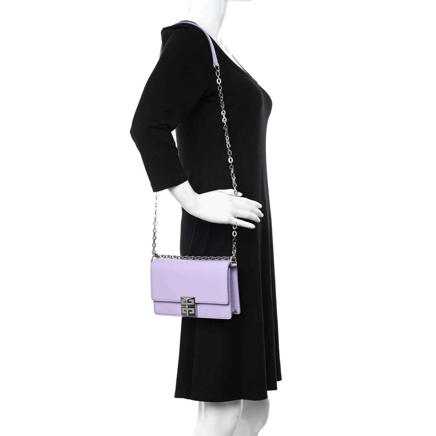 Box Calfskin Small 4G Chain Shoulder Bag Lilac