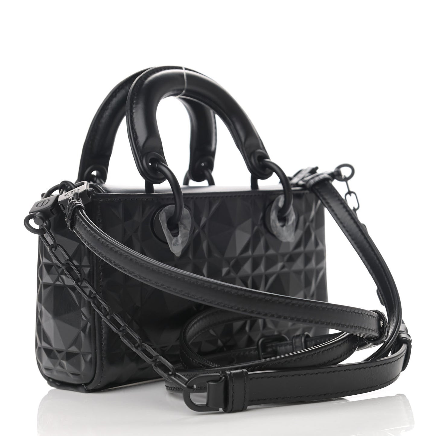 Calfskin Cannage Diamond Micro Lady D-Joy Black