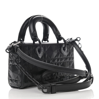 Christian Dior Calfskin Cannage Diamond Micro Lady D-Joy Black 4 of 11