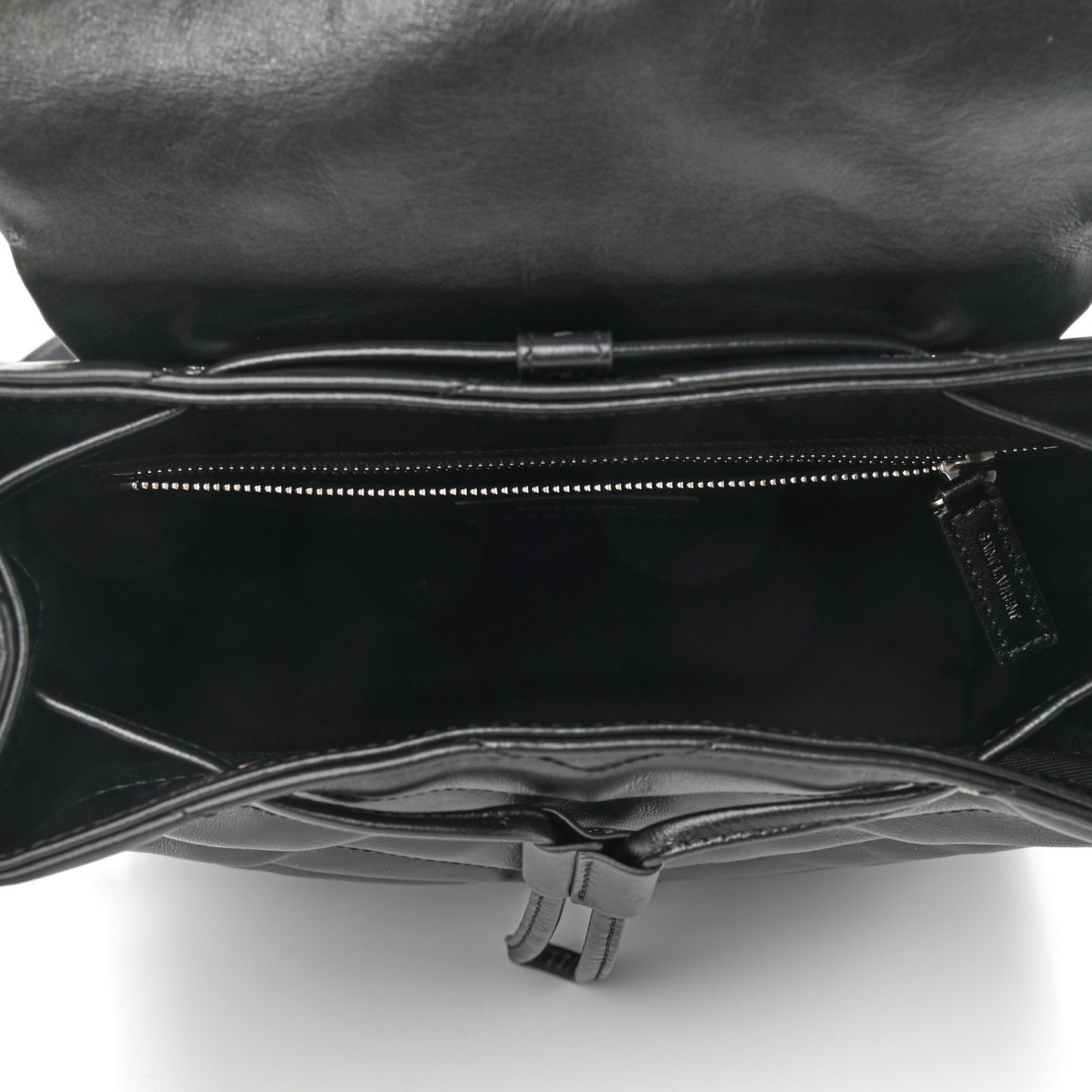 Calfskin Y Quilted Monogram Small Loulou Backpack Black