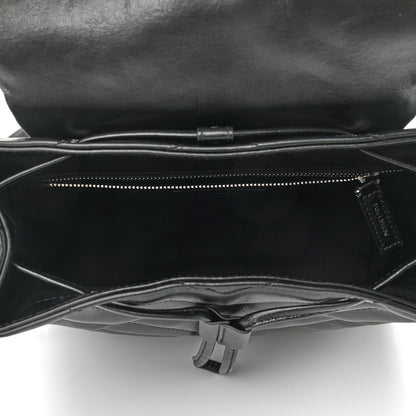 Saint Laurent Calfskin Y Quilted Monogram Small Loulou Backpack Black 5 of 9