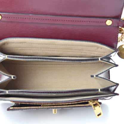 Givenchy Goatskin Quilted Small GV3 Shoulder Bag Aubergine 5 of 12