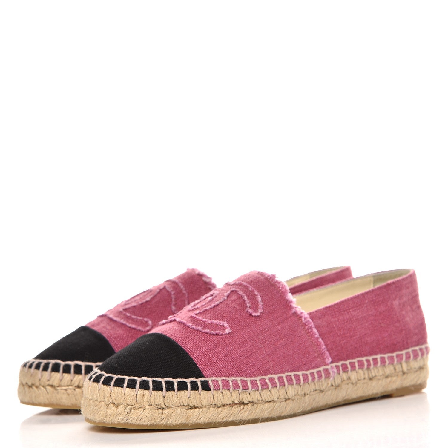 Chanel Linen CC Espadrilles 39 Pink 3 of 10