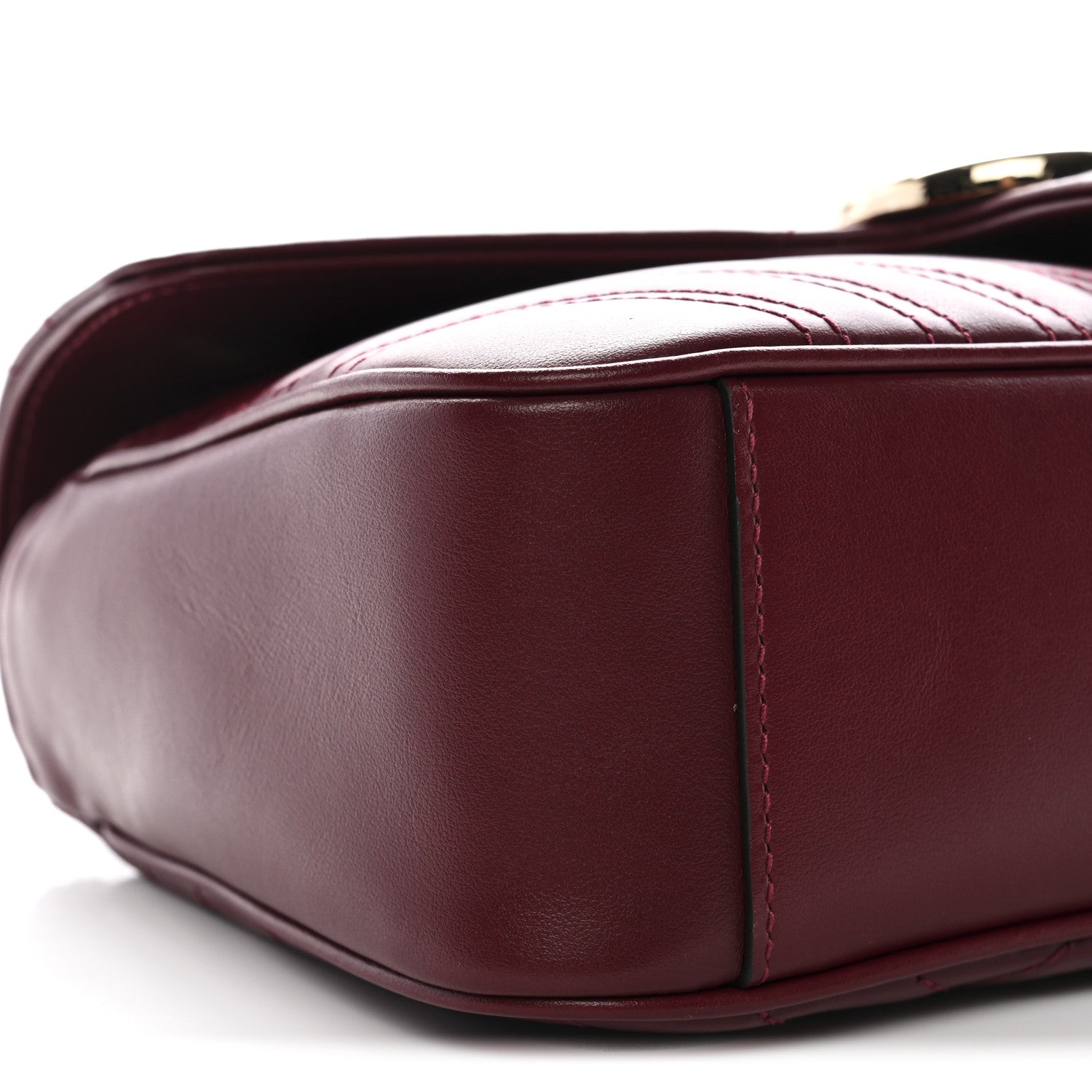 Gucci Calfskin Matelasse Small GG Marmont Shoulder Bag Ancora Red Ancora Red 9 of 10
