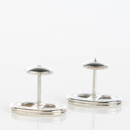 Hermes Sterling Silver Chain D'Ancre 24 Earrings PM 2 of 5