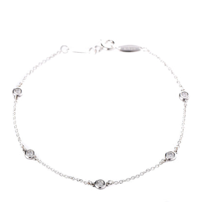 Tiffany Sterling Silver Diamond .15ct Elsa Peretti Diamonds By The Yard Bracelet 1 of 5
