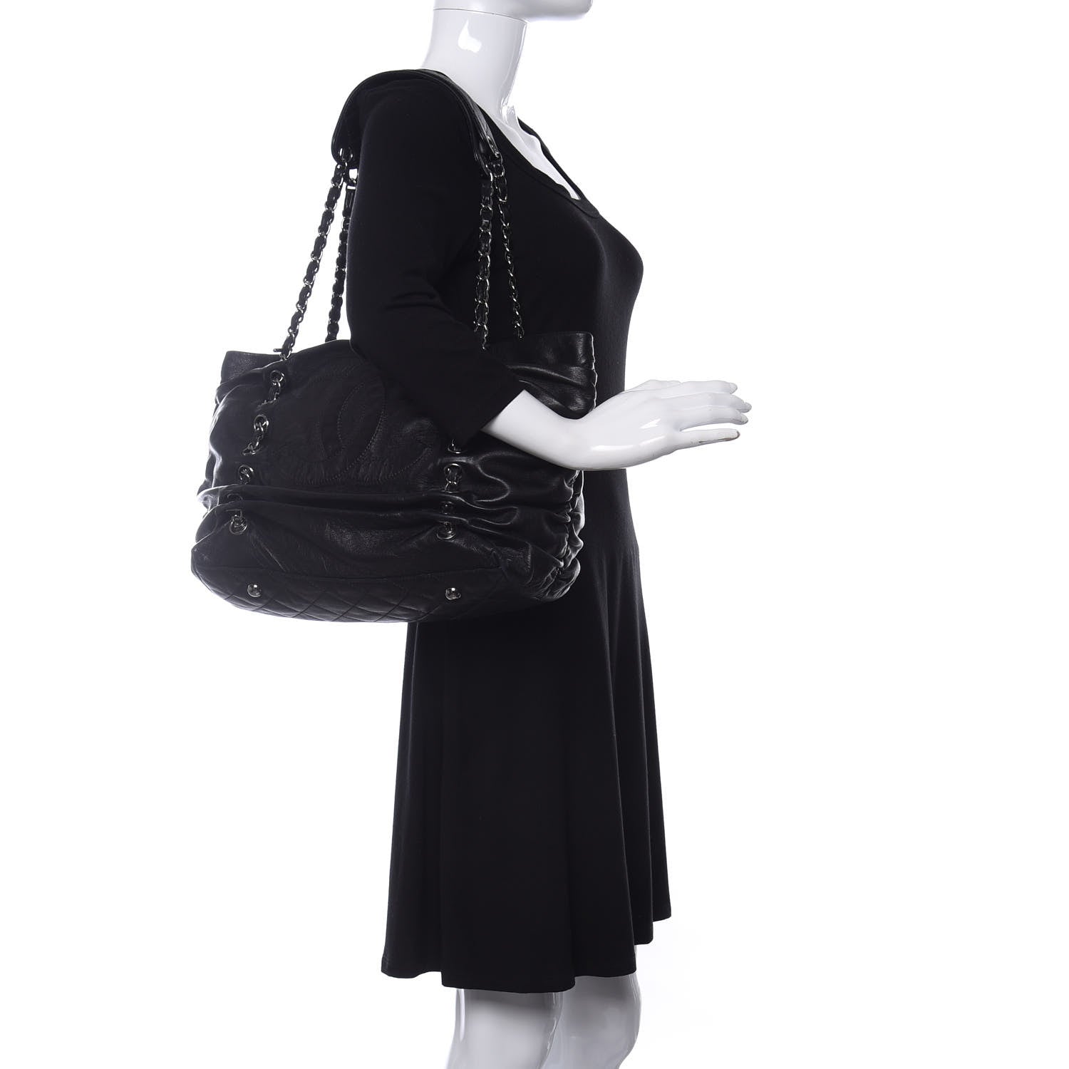 Chanel Calfskin Timeless Chain Tote Black 2 of 12