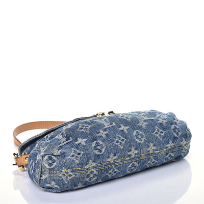 Louis Vuitton Monogram Denim Mini Pleaty Blue 4 of 10