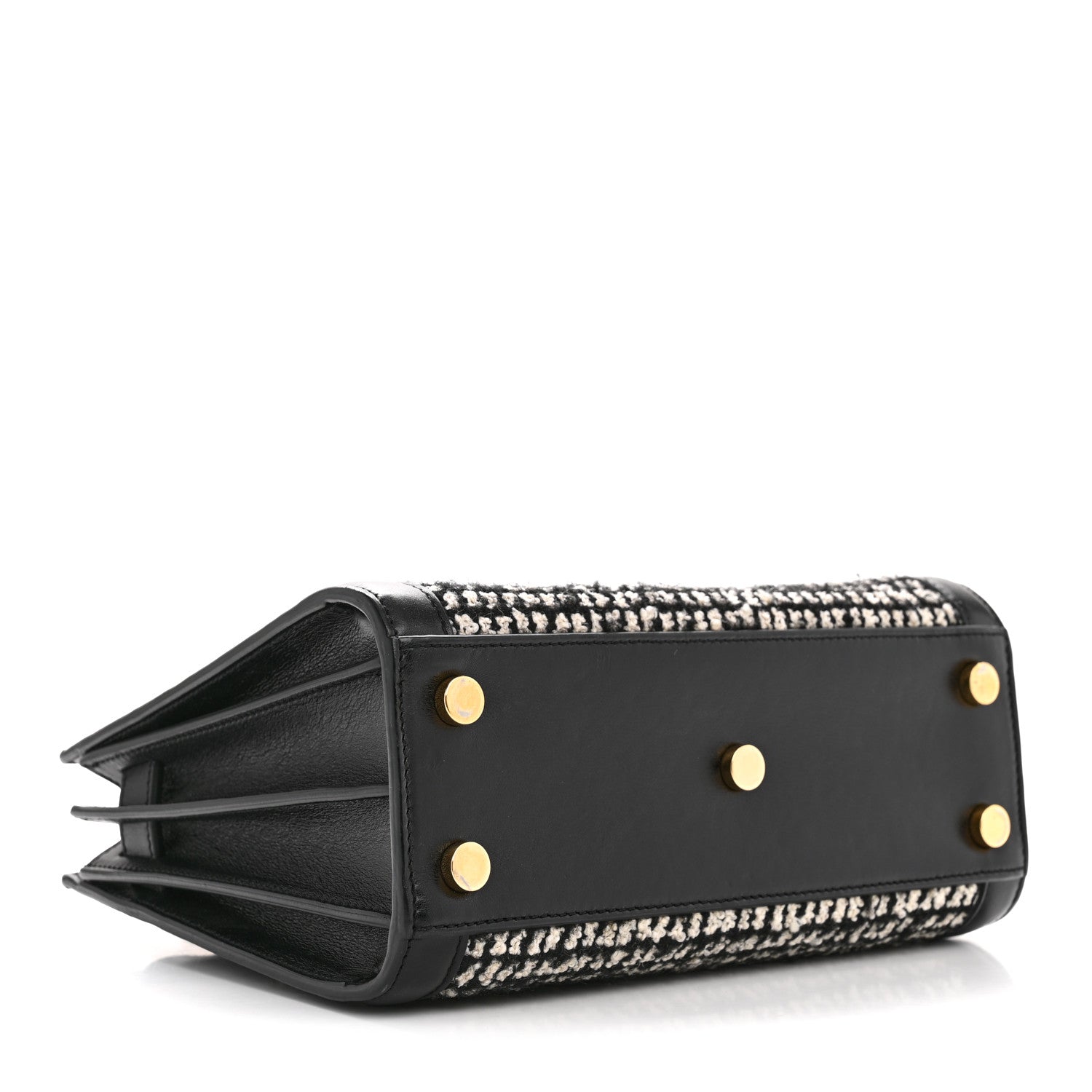 Saint Laurent Tweed Houndstooth Nano Sac De Jour Black 3 of 14