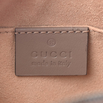 Gucci Calfskin Matelasse Mini GG Marmont Chain Shoulder Bag Porcelain Rose 6 of 9