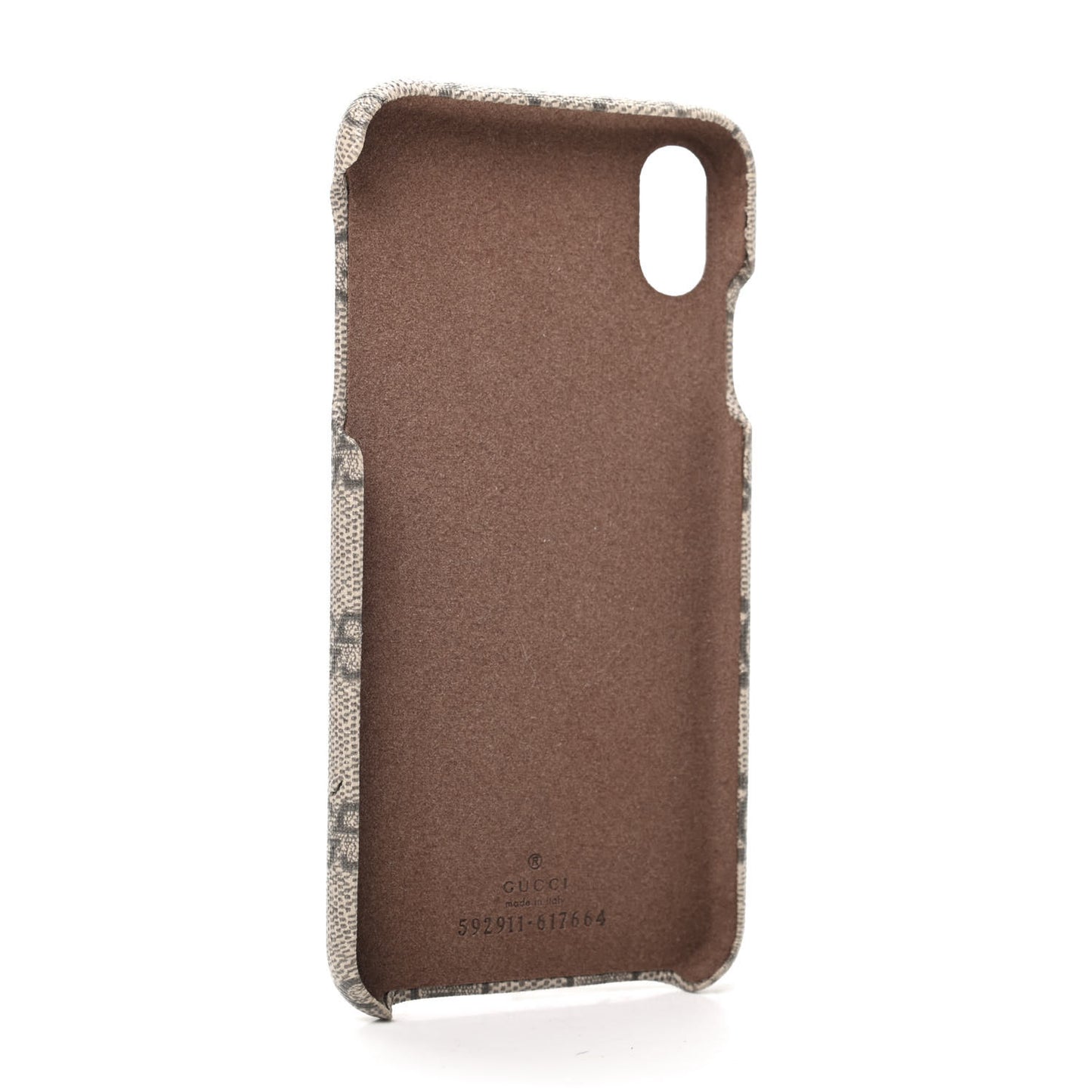 GG Supreme Monogram Top Handle iPhone XS Max Case Beige
