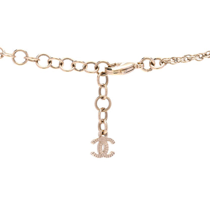 Chanel Crystal Pearl CC Necklace Pearly White Gold 6 of 7