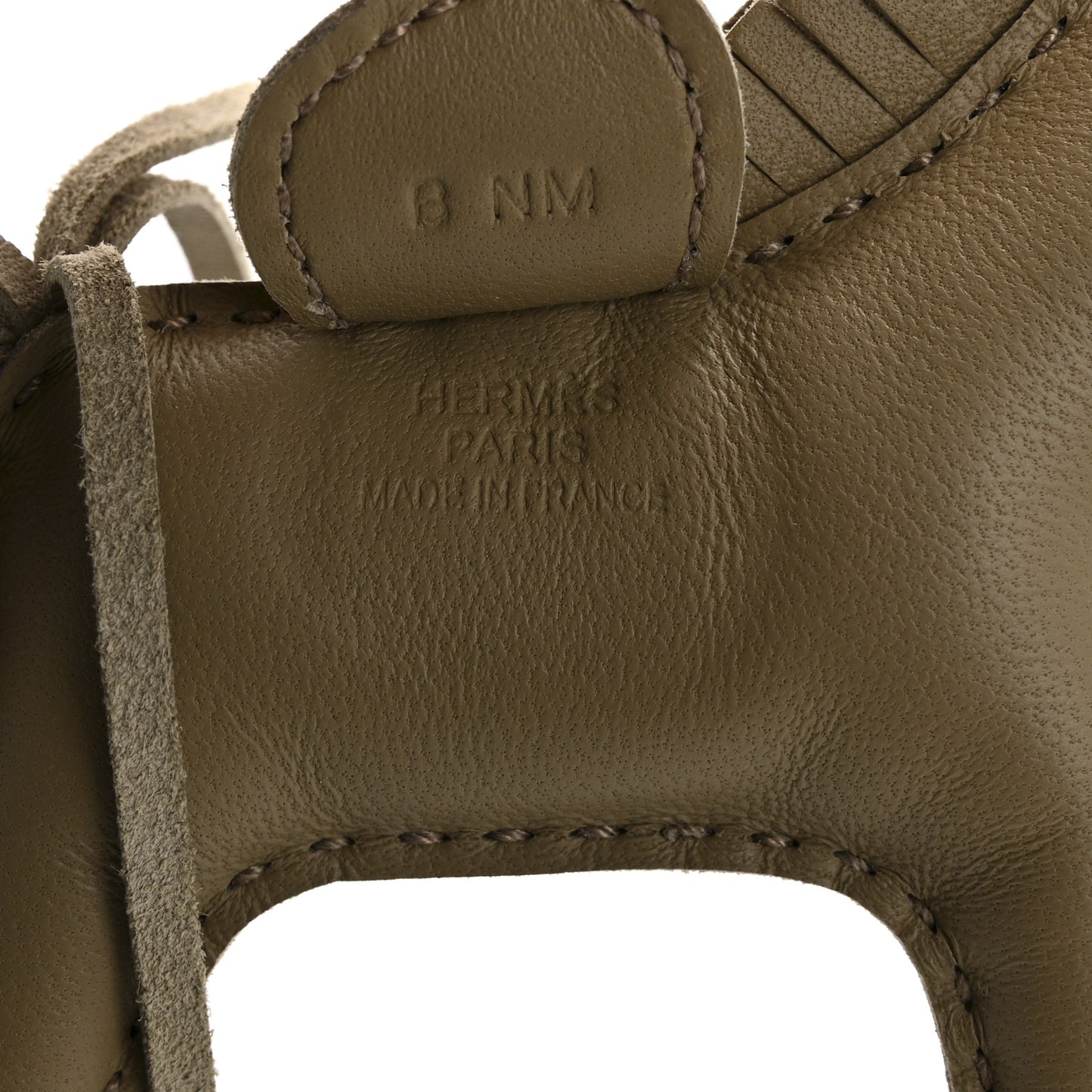 Milo Lambskin Grigri Rodeo Horse Bag Charm PM Beige Marfa