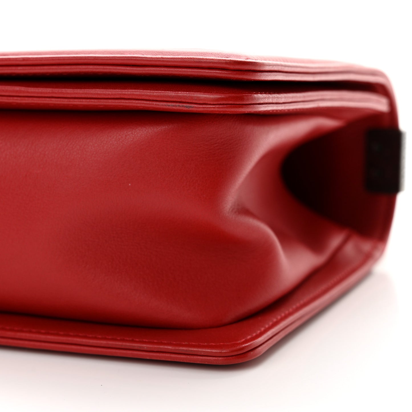 Calfskin Quilted Medium Boy Flap Red