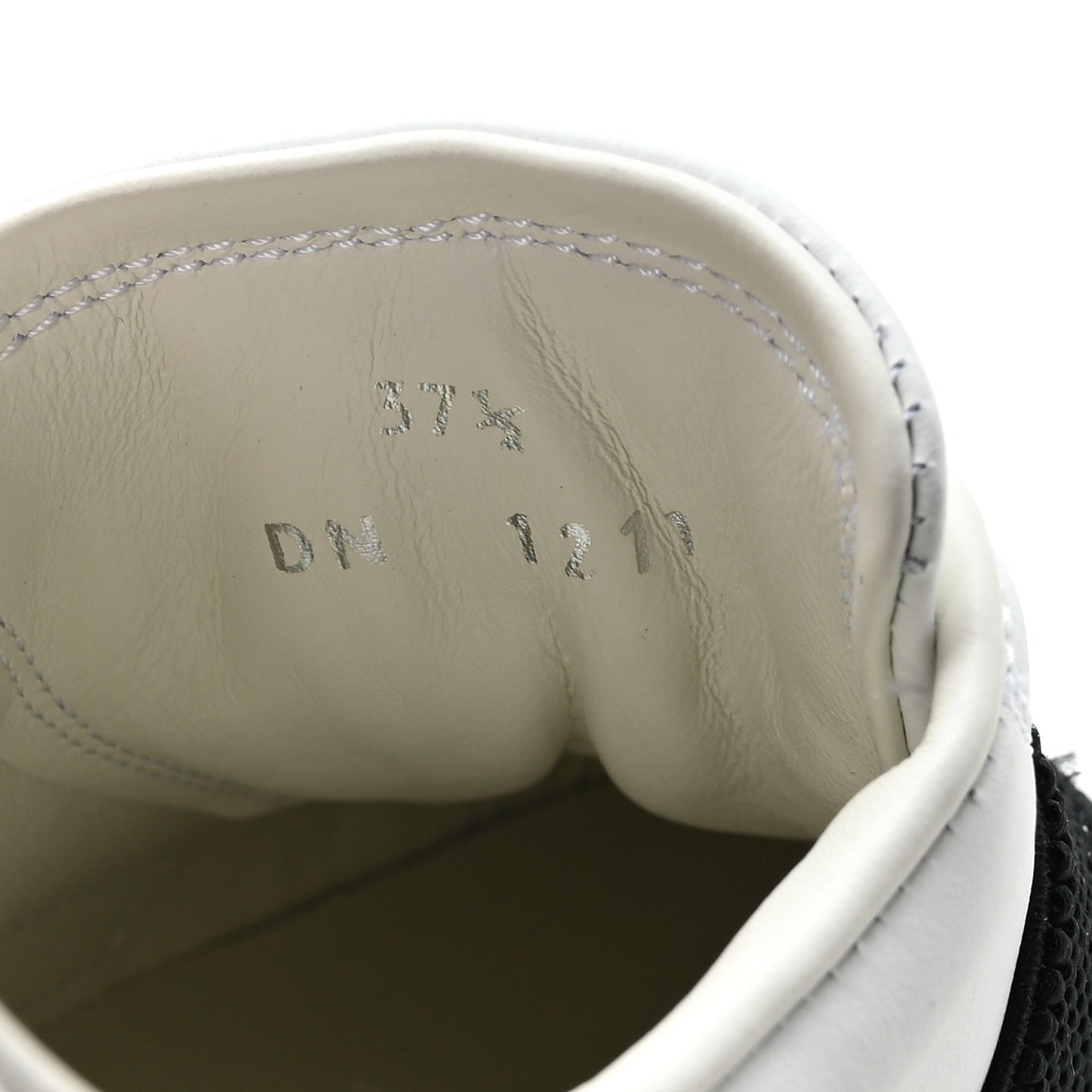 Givenchy Calfskin Band Logo Womens Urban Street Sneakers 37.5 White Black 7 of 9