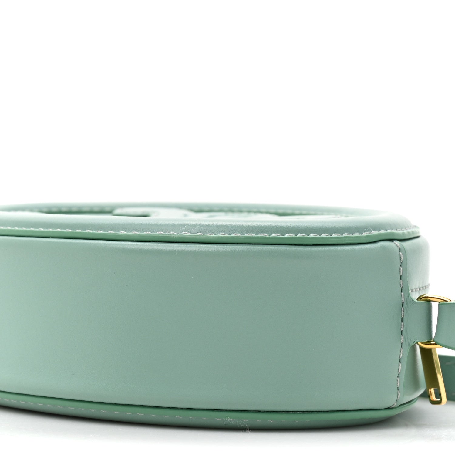 Celine Smooth Calfskin Cuir Small Triomphe Oval Crossbody Purse Ice Mint 8 of 9