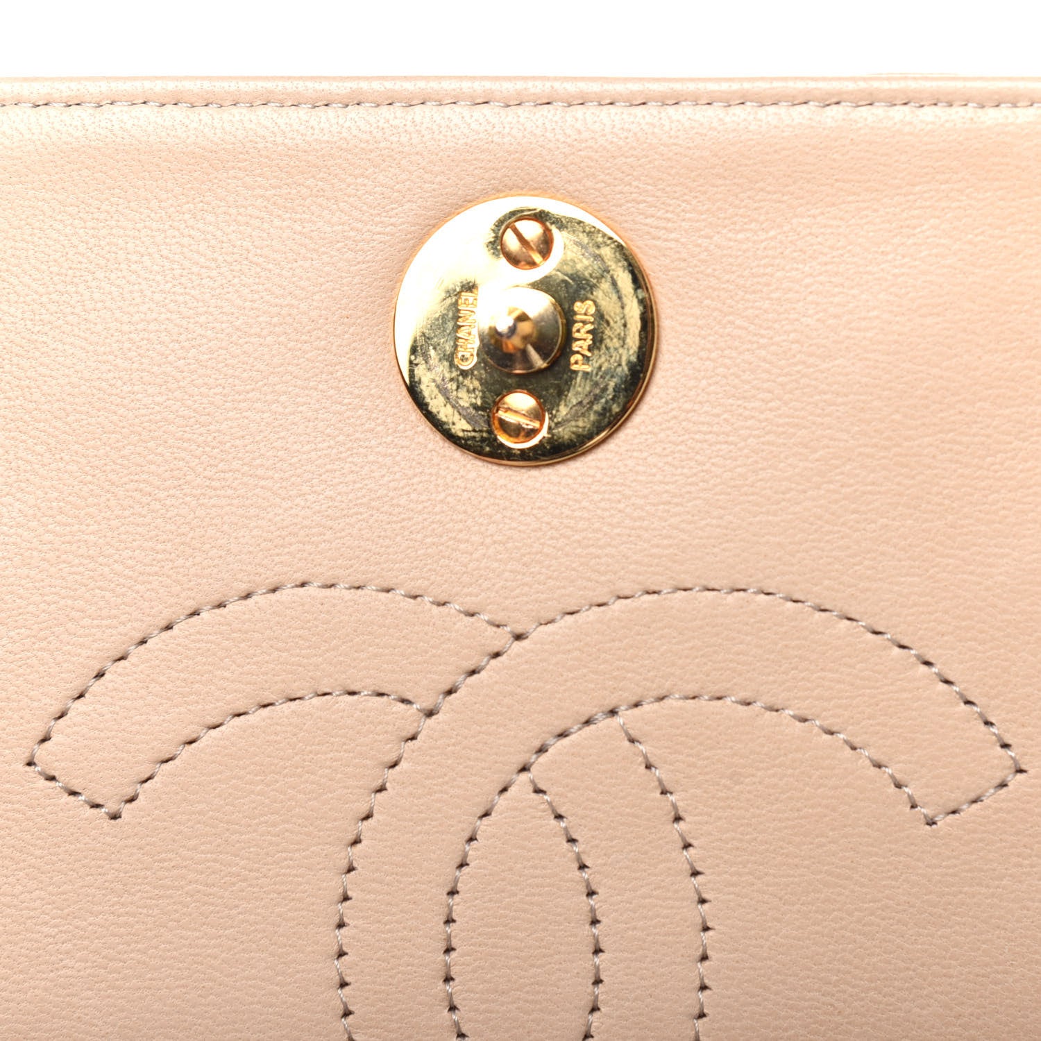 Chanel Lambskin Quilted Small Single Flap Beige 12 of 21