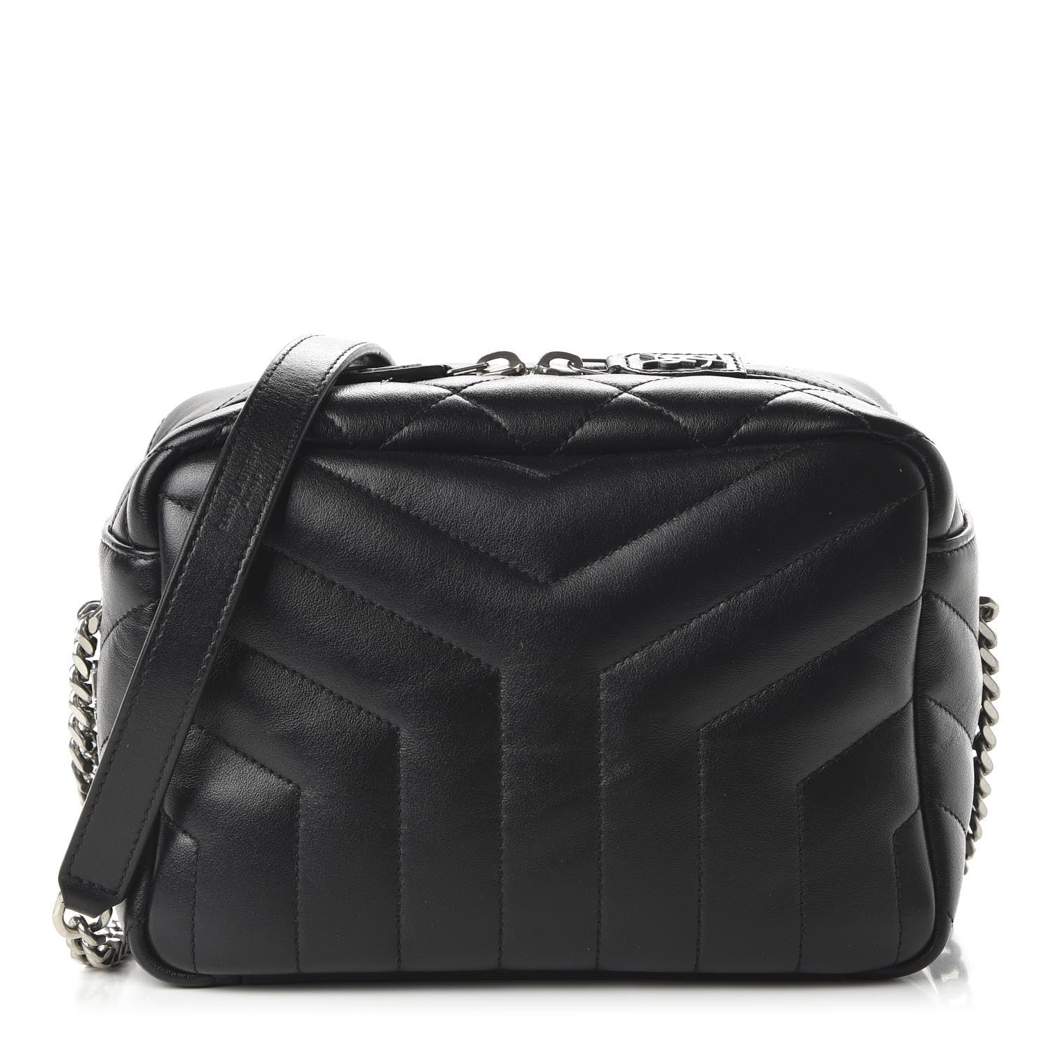 Saint Laurent Calfskin Y Quilted Monogram Small Loulou Bowling Bag Black 1 of 9