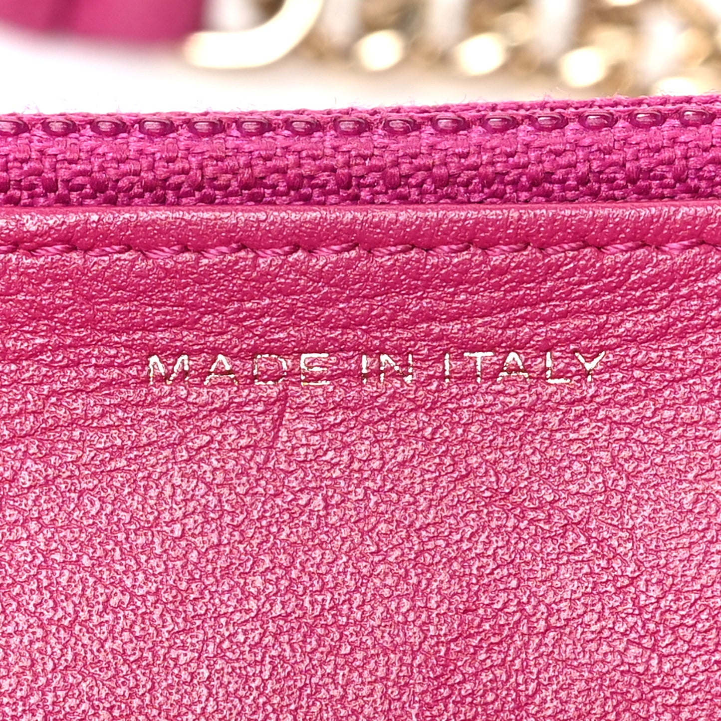 Caviar Quilted Boy Wallet On Chain WOC Fuchsia