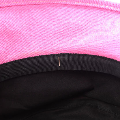 Chanel Denim Logo Bucket Hat Pink Yellow 9 of 9