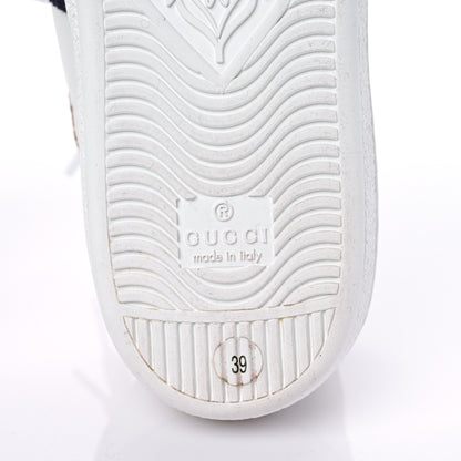 Gucci Calfskin Bee Star Embroidered Sylvie Web Ace Sneakers 39 White 6 of 9