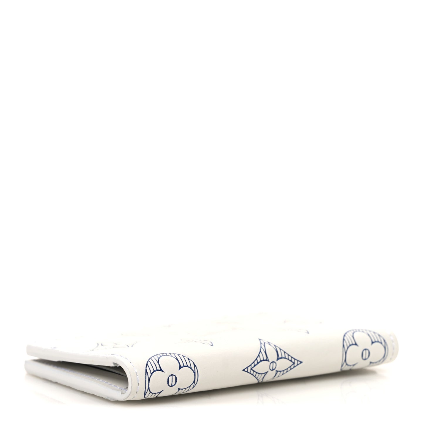 Calfskin Monogram Shadow Pocket Organizer White