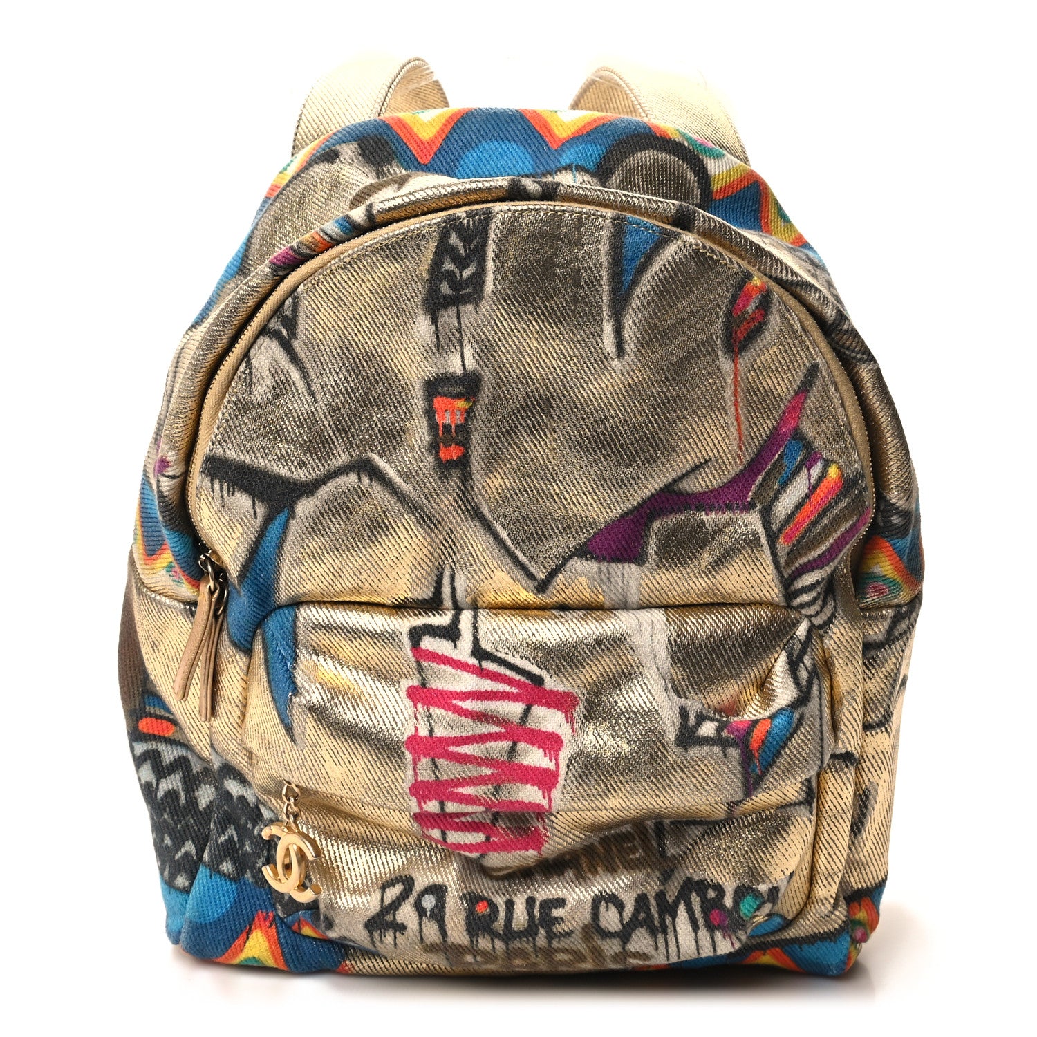 Chanel Graffiti Printed Canvas Street Spirit Backpack Multicolor 1 of 10