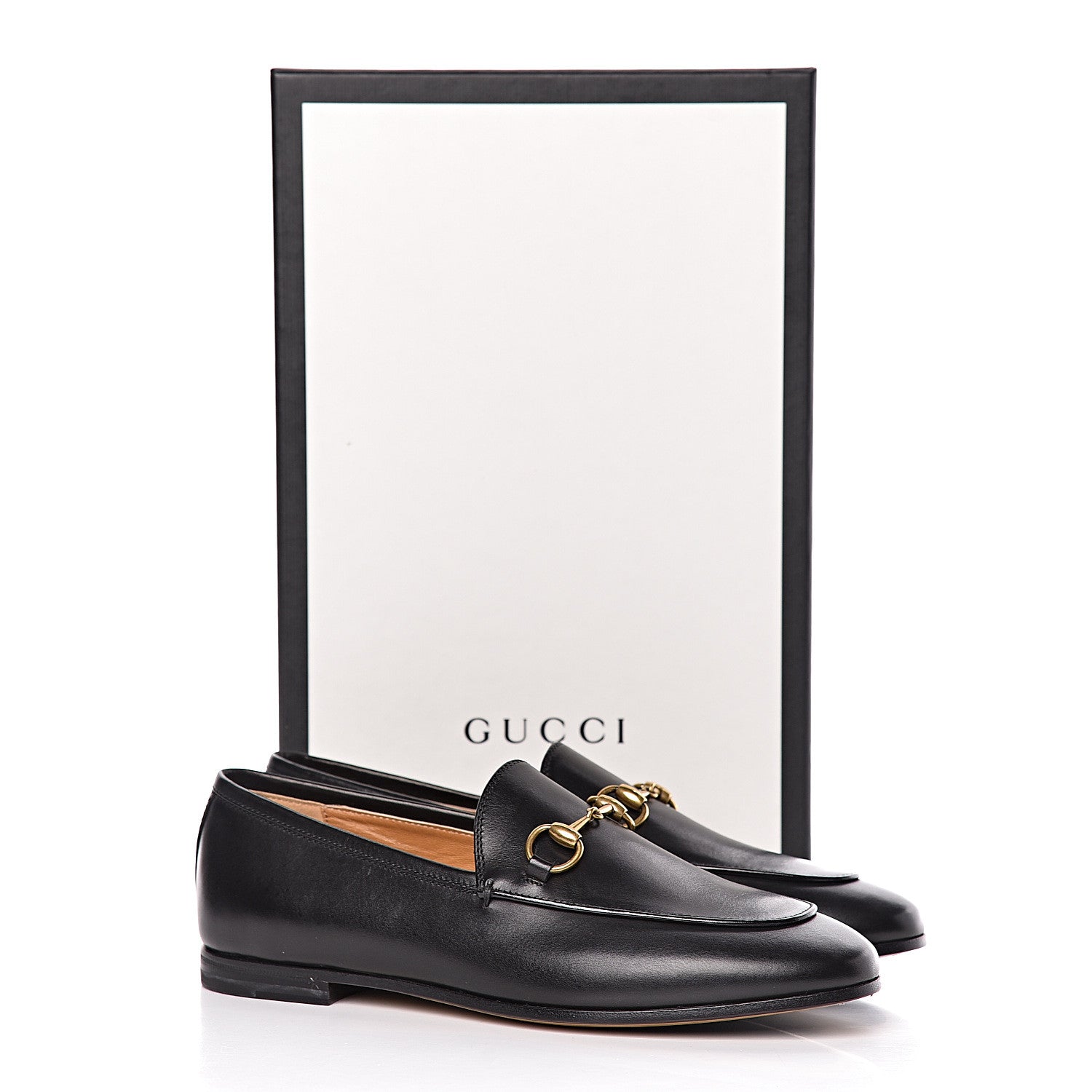 Gucci Calfskin Womens Jordaan Loafers 35.5 Black 10 of 10