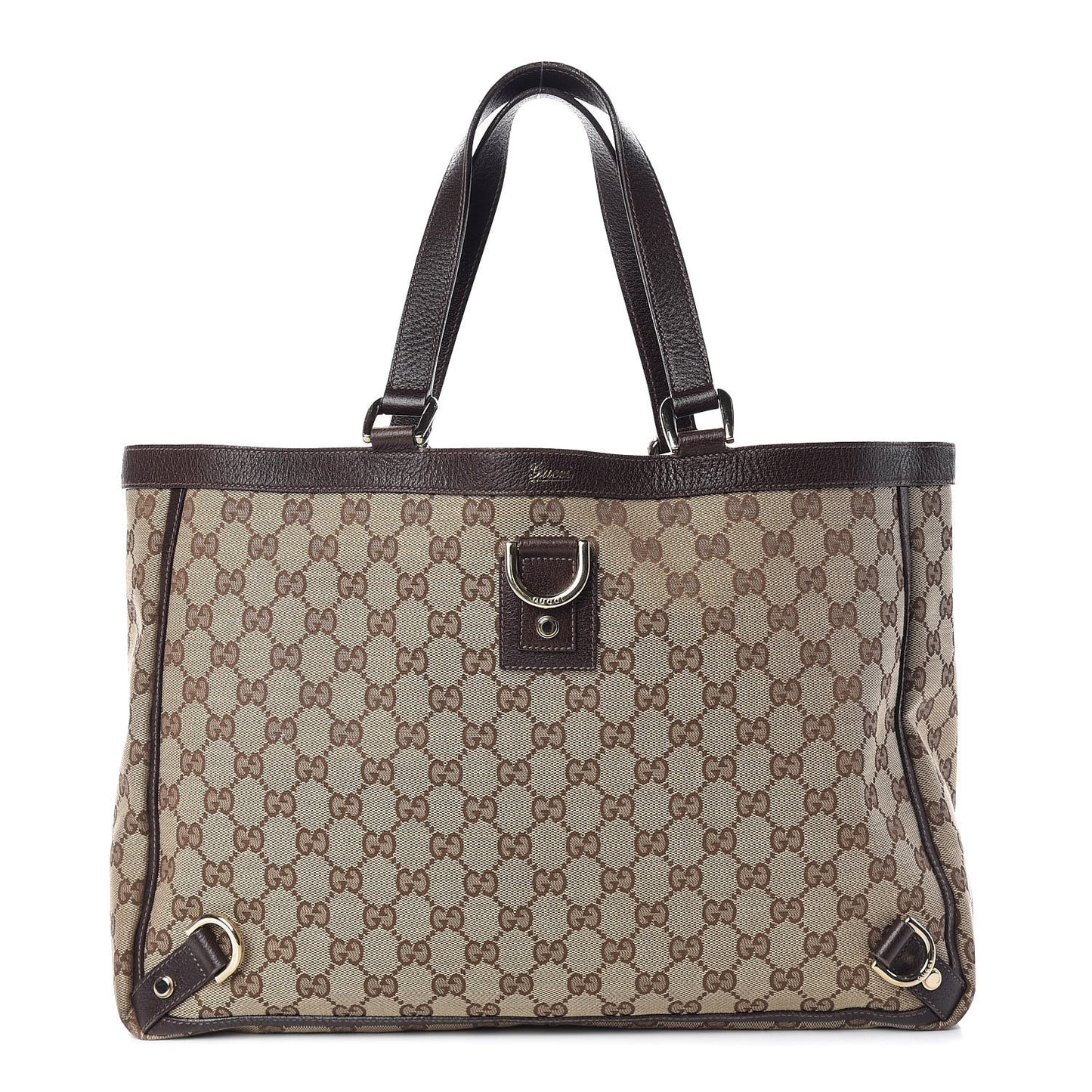Monogram Large Abbey Tote Dark Brown