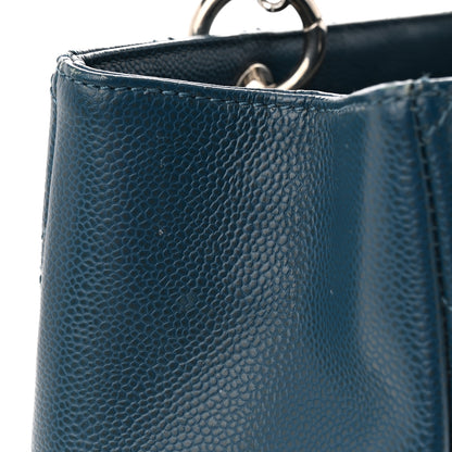 Chanel Caviar Quilted Grand Shopping Tote GST Dark Blue 14 of 21