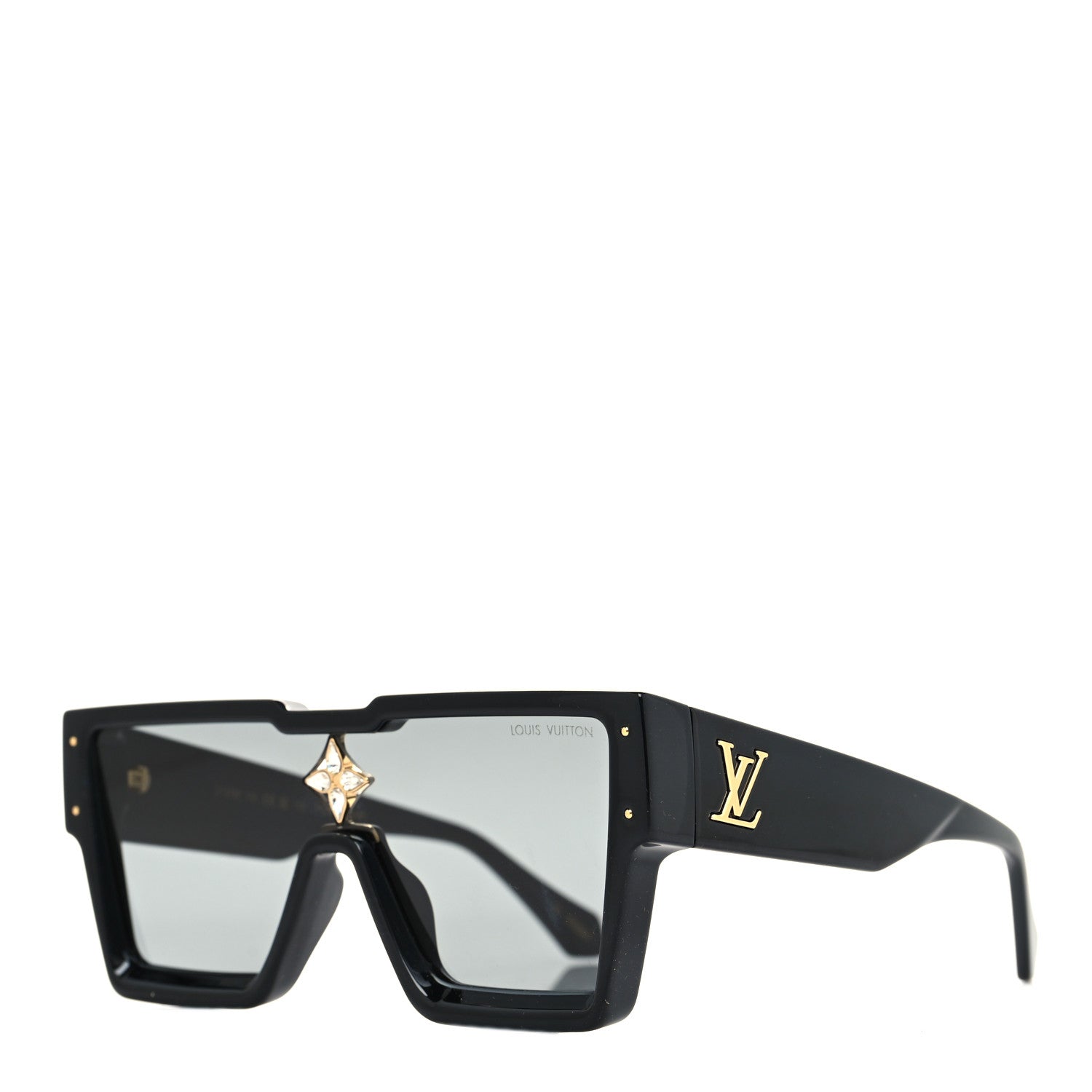 Louis Vuitton Acetate Cyclone Sunglasses Z1578E Black 1 of 9