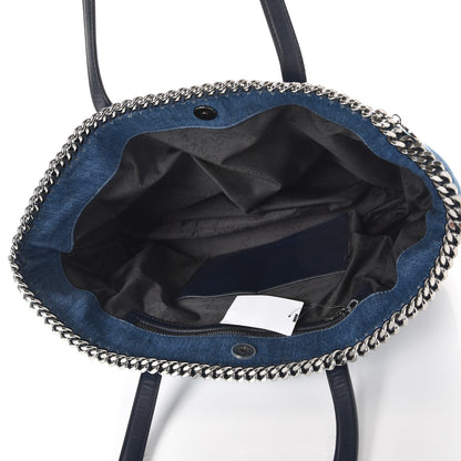 Stella McCartney Eco Denim Chevron Quilted Falabella East West Shopper Tote Blue 5 of 9