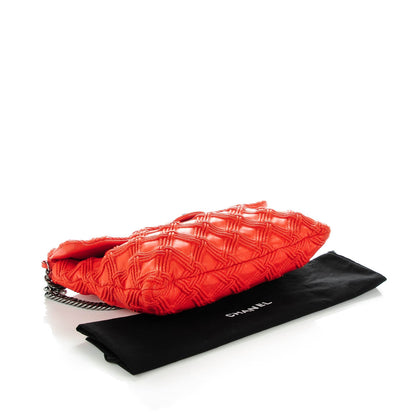 Chanel Lambskin Stitched Large Walk Of Fame Flap Red 4 of 7
