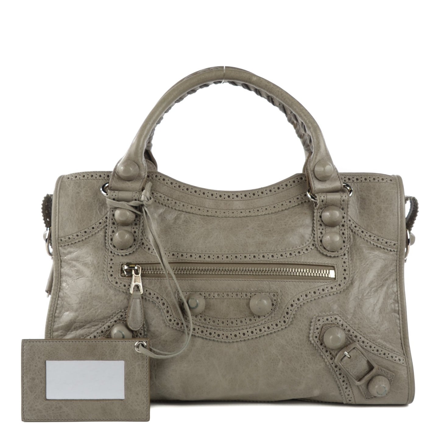 Agneau Giant Brogues Hardware City Argent