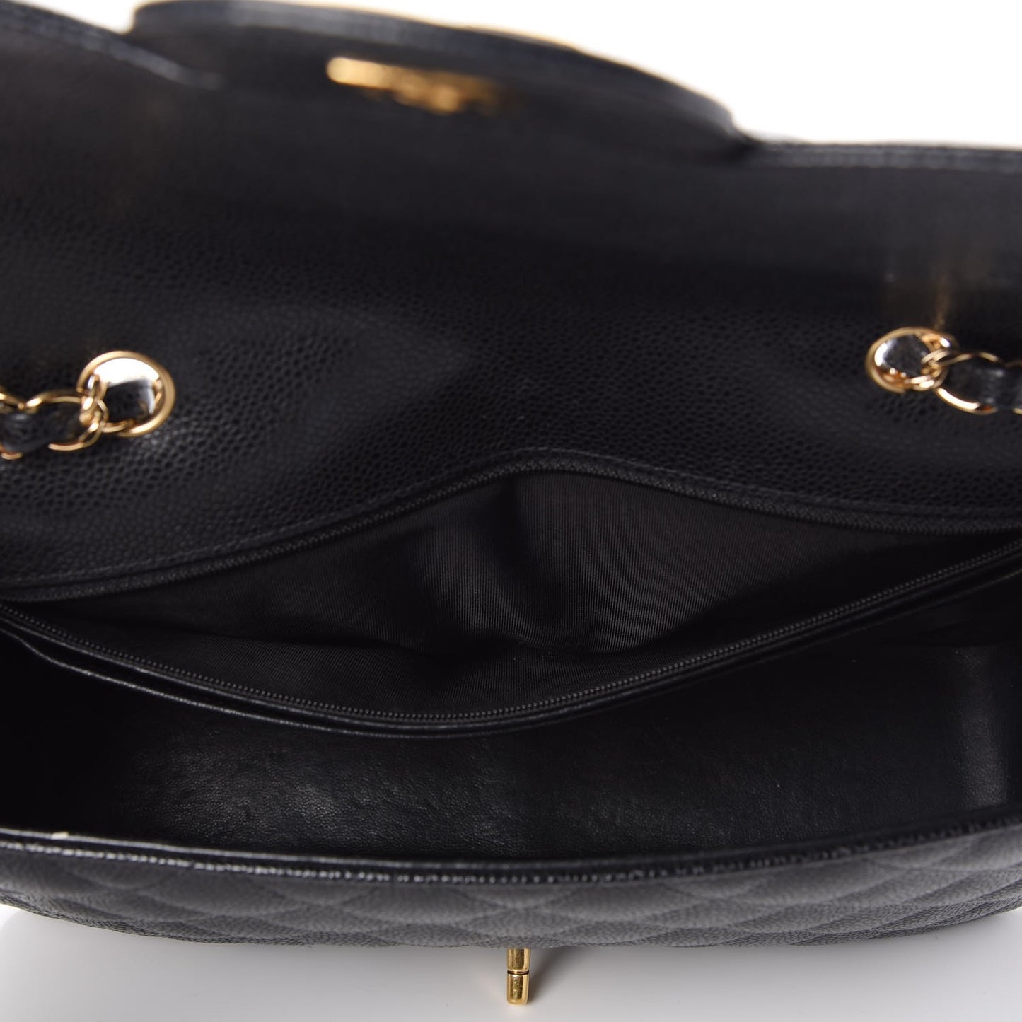 Caviar Quilted Jumbo Single Flap Black