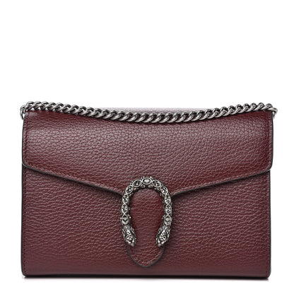 Gucci Dollar Calfskin Crystal Mini Dionysus Chain Wallet Vintage Bordeaux 1 of 12