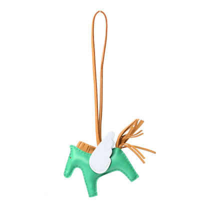 Hermes Milo Lambskin Grigri Rodeo Pegase Horse Bag Charm PM Menthe Sesame Bleu Brume 1 of 4
