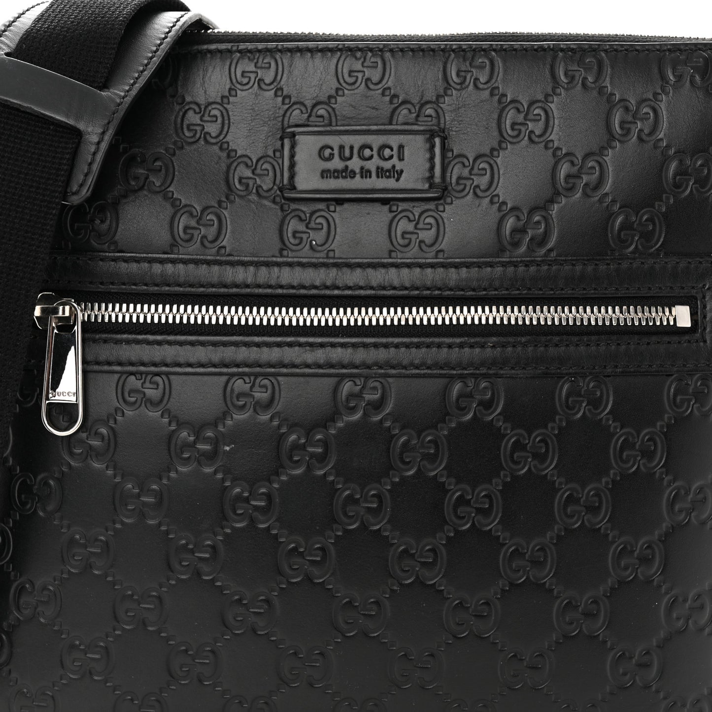 Guccissima Signature Small Messenger Bag Black
