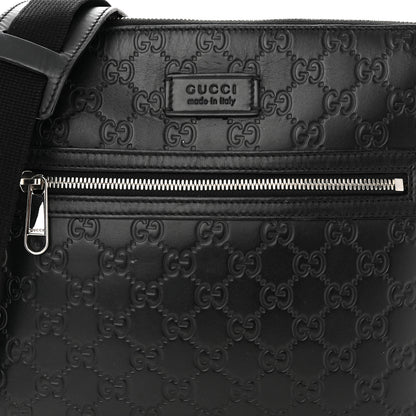 Gucci Guccissima Signature Small Messenger Bag Black 8 of 12