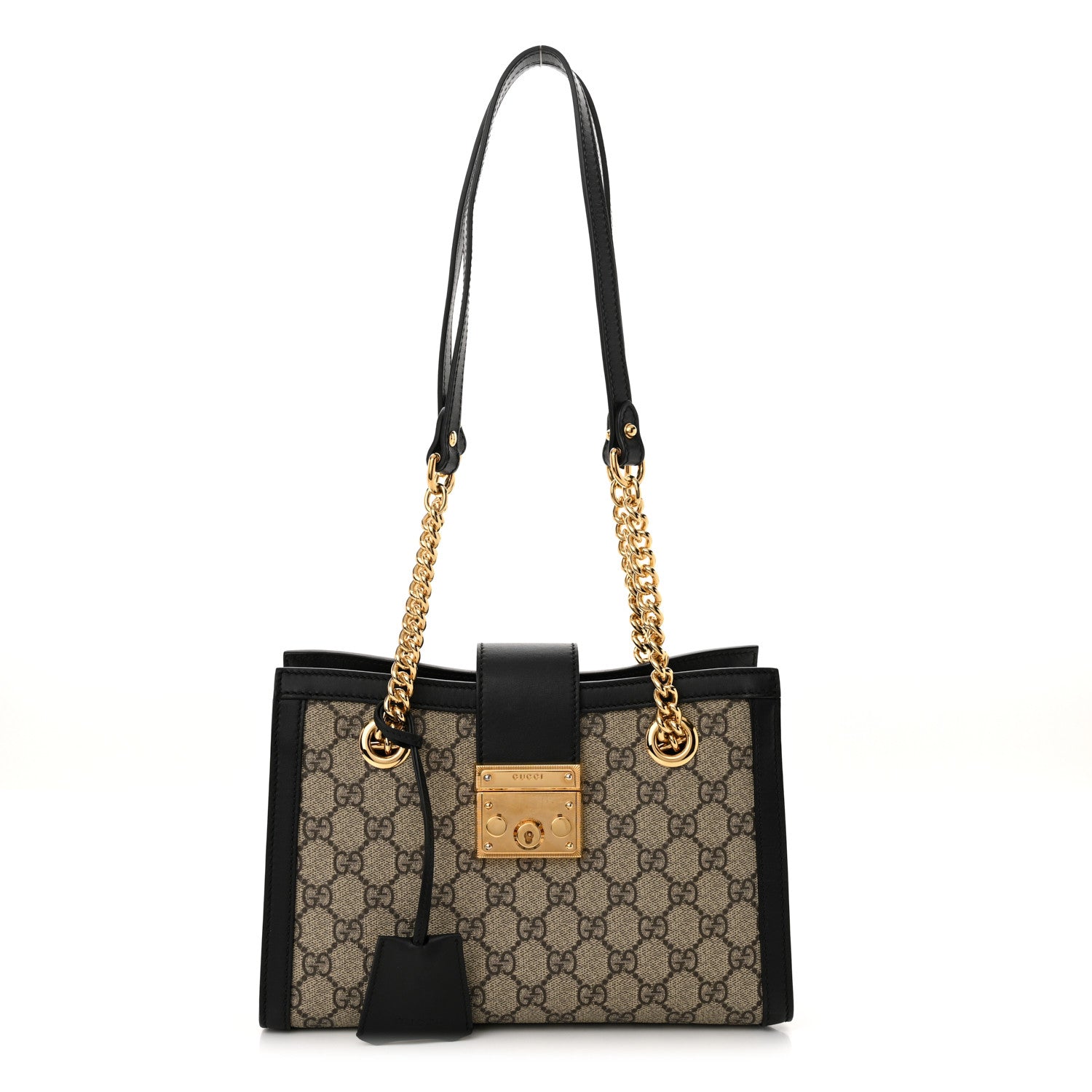 Gucci GG Supreme Monogram Small Padlock Tote Black 1 of 12