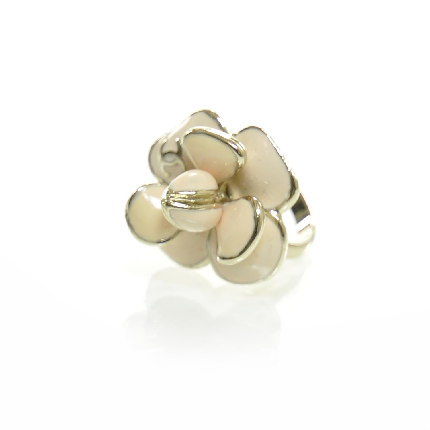 Chanel Camellia Ring 6.25 Pink 1 of 7
