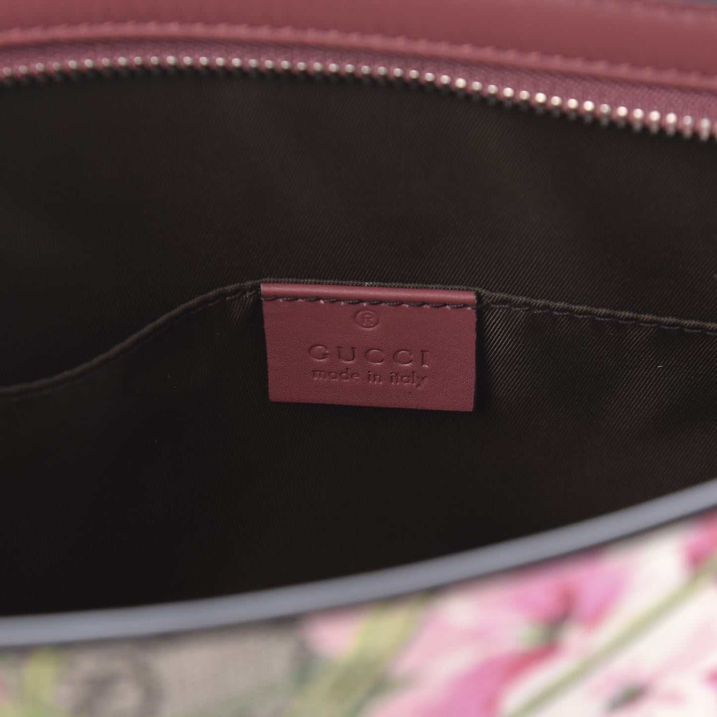 GG Supreme Monogram Blooms Large Cosmetic Case Beige Multicolor Dry Rose