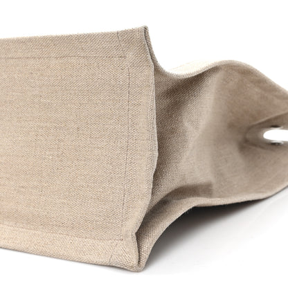 Saint Laurent Linen Calfskin Rive Gauche Tote Greggio Natural 10 of 10