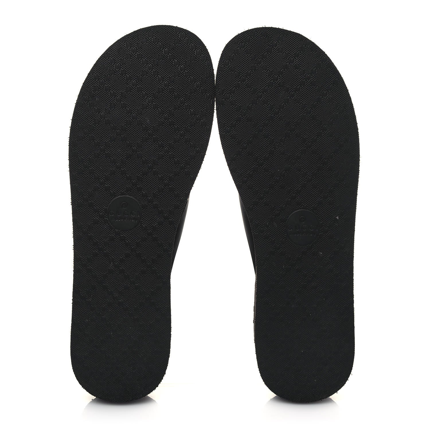 Gucci Rubber Chevron Womens GG Thong Sandals 38 Black 5 of 11