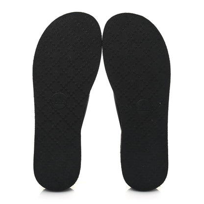 Gucci Rubber Chevron Womens GG Thong Sandals 38 Black 5 of 11