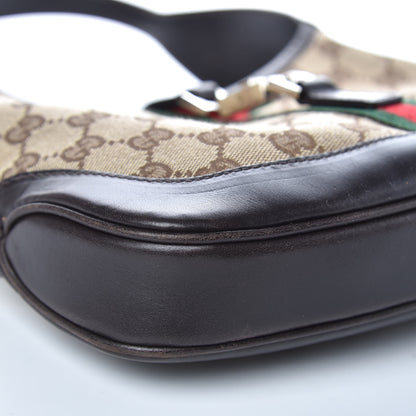 Gucci Monogram Web Small Jackie O Hobo Dark Brown 11 of 12