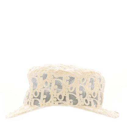 Christian Dior Nylon Crochet Oblique Hat M Ivory 5 of 8