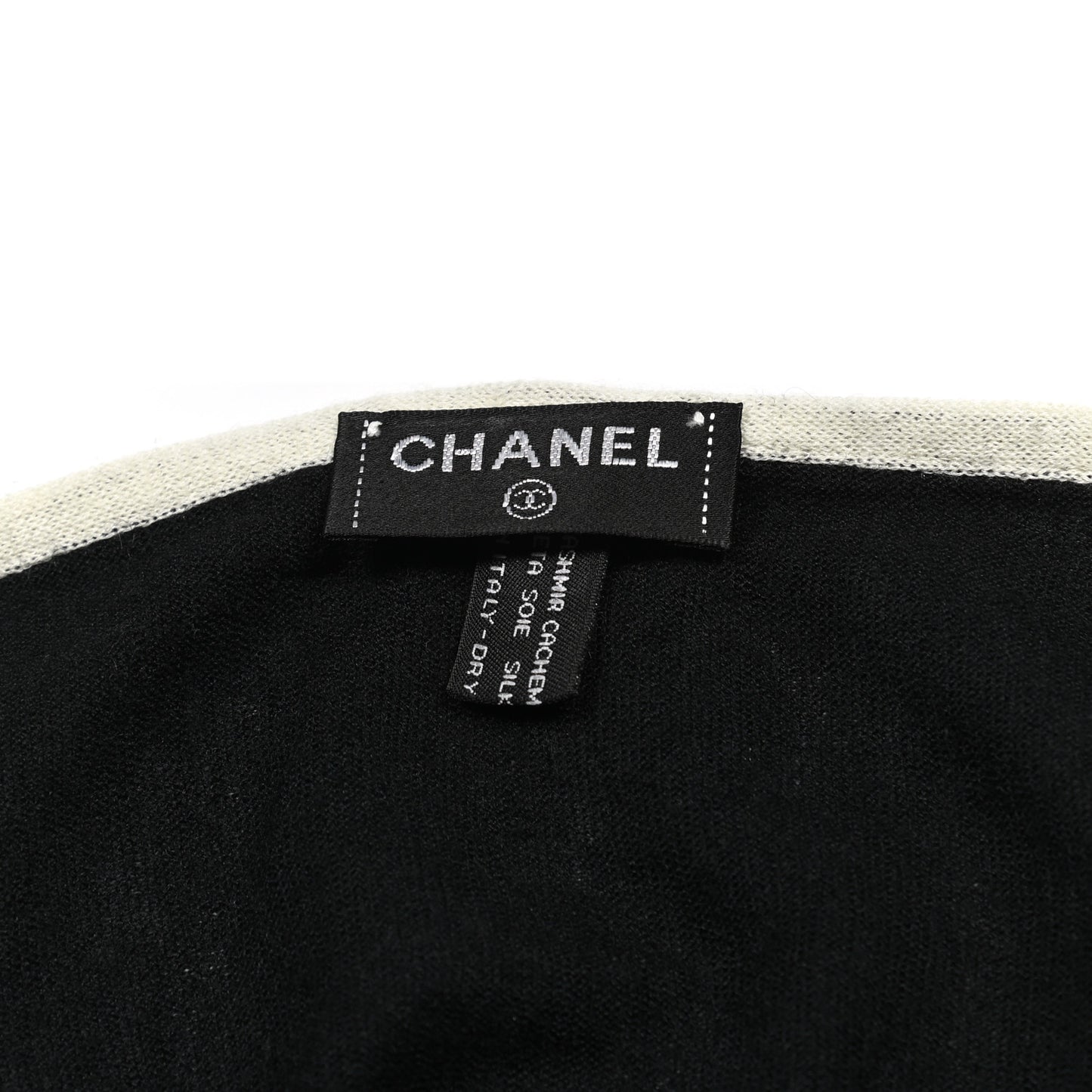 Cashmere Silk CC Scarf Black